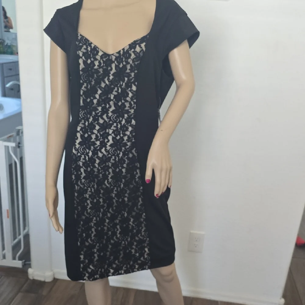Alexia Admor Black Dress with Lace Accents - Picture 2 of 5